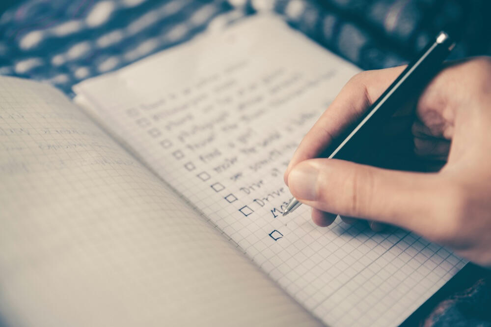 Journal with a list of tasks